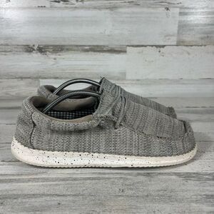 Whitin Mens Slip On Canvas Shoes Charcoal Gray Lightweight Casual Size EUR 45‎